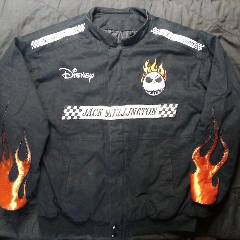 Disney Nightmare Before Christmas Jack Skellington Pumpkin King Bomber Jacket